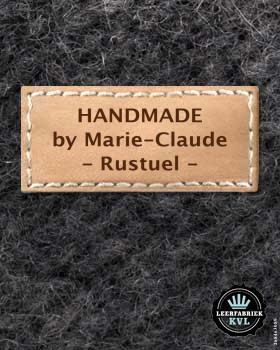 24 Leren labels | Leren labels met logo | Gepersonaliseerde leren labels
